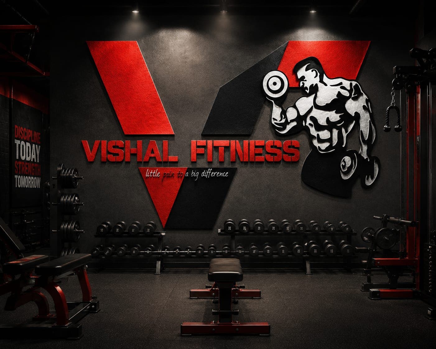 Vishal Fitness gym interior and equipment